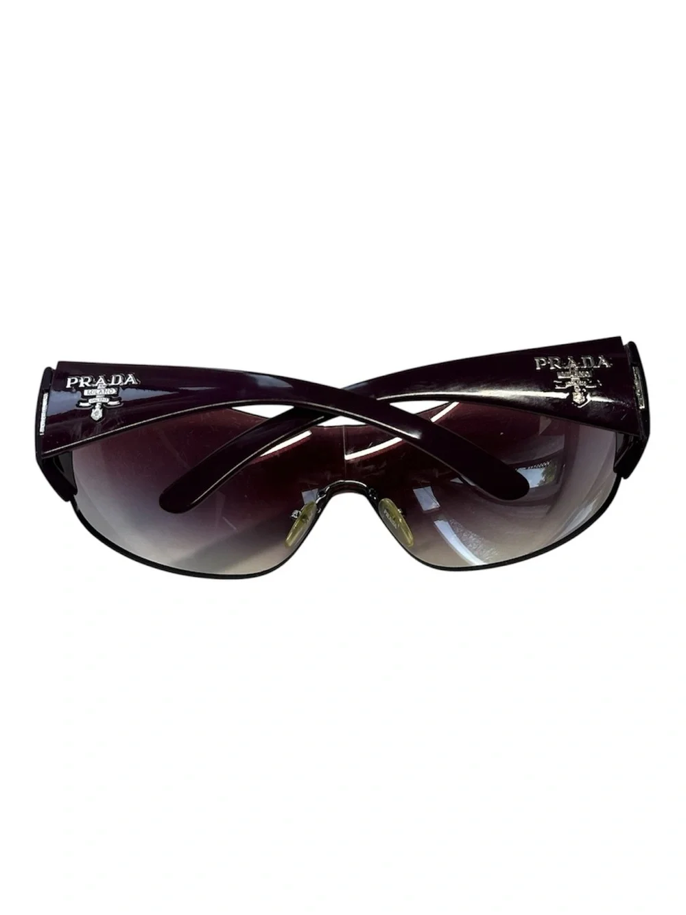 Prada Women’s Rimless Shield Sunglasses - Purple Gradient Lenses (READ)